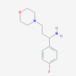 molecular formula C13H19FN2O B3307806 1-(4-Fluorophenyl)-3-morpholin-4-ylpropylamine CAS No. 933757-73-4