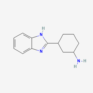 molecular formula C13H17N3 B3307815 3-(1H-1,3-benzodiazol-2-yl)cyclohexan-1-amine CAS No. 933759-56-9