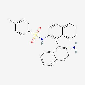 molecular formula C27H22N2O2S B3307822 [(S)-N-2'-Amino[1,1'-binaphthalen]-2-yl]-4-methylbenzenesulfonamide CAS No. 933782-32-2