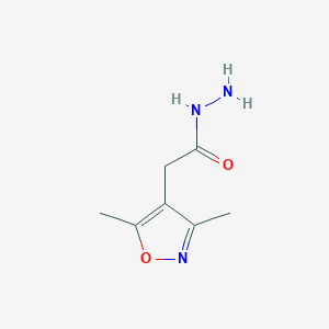 molecular formula C7H11N3O2 B3307847 2-(Dimethyl-1,2-oxazol-4-yl)acetohydrazide CAS No. 934172-43-7