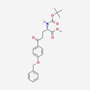 methyl(2S)-2-({[(1,1-dimethylethyl)oxy]carbonyl}amino)-5-oxo-5-{4-[(phenylmethyl)oxy]phenyl}pentanoate