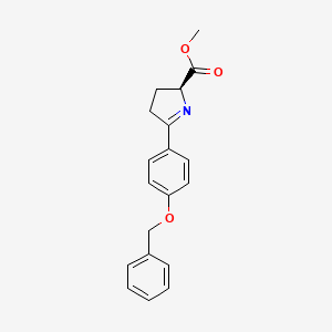 molecular formula C19H19NO3 B3307852 methyl(2S)-5-{4-[(phenylmethyl)oxy]phenyl}-3,4-dihydro-2H-pyrrole-2-carboxylate CAS No. 934240-38-7