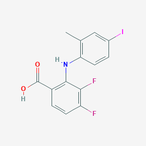 molecular formula C14H10F2INO2 B3307877 3,4-Difluoro-2-((4-iodo-2-methylphenyl)amino)benzoic acid CAS No. 934664-21-8