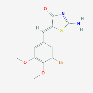 molecular formula C12H11BrN2O3S B330790 5-(3-Bromo-4,5-dimethoxybenzylidene)-2-imino-1,3-thiazolidin-4-one 