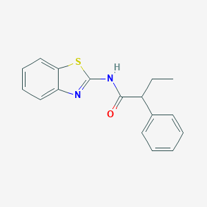 molecular formula C17H16N2OS B330791 N-(1,3-benzothiazol-2-yl)-2-phenylbutanamide 