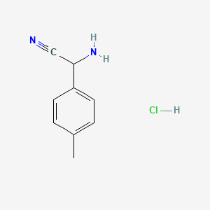 molecular formula C9H11ClN2 B3307922 氨基（4-甲基苯基）乙腈盐酸盐 CAS No. 93554-84-8