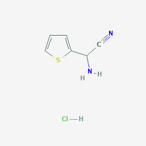 molecular formula C6H7ClN2S B3307928 Amino(thien-2-yl)acetonitrile hydrochloride CAS No. 93554-88-2