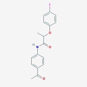 molecular formula C17H16INO3 B330794 N-(4-acetylphenyl)-2-(4-iodophenoxy)propanamide 