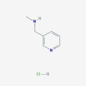 molecular formula C7H11ClN2 B3308001 N-methyl-1-(pyridin-3-yl)methanamine hydrochloride CAS No. 936225-53-5