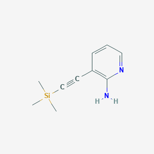 molecular formula C10H14N2Si B3308028 3-((三甲基甲硅烷基)乙炔基)吡啶-2-胺 CAS No. 936342-23-3