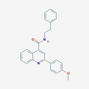 molecular formula C25H22N2O2 B330804 2-(4-methoxyphenyl)-N-(2-phenylethyl)quinoline-4-carboxamide 
