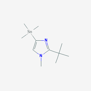 molecular formula C11H22N2Sn B3308066 2-(tert-Butyl)-1-methyl-4-(trimethylstannyl)-1H-imidazole CAS No. 936718-20-6