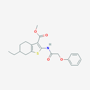 molecular formula C20H23NO4S B330807 Methyl 6-ethyl-2-[(phenoxyacetyl)amino]-4,5,6,7-tetrahydro-1-benzothiophene-3-carboxylate 