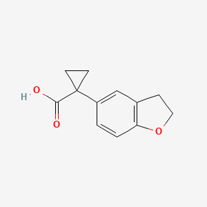 molecular formula C12H12O3 B3308071 1-(2,3-Dihydrobenzofuran-5-yl)cyclopropanecarboxylic acid CAS No. 936727-45-6