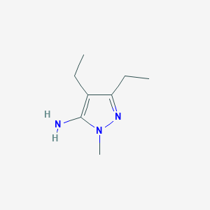 molecular formula C8H15N3 B3308073 3,4-Diethyl-1-methyl-1H-pyrazol-5-amine CAS No. 936940-25-9