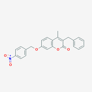 molecular formula C24H19NO5 B330817 3-Benzyl-4-methyl-7-[(4-nitrophenyl)methoxy]chromen-2-one CAS No. 6222-31-7