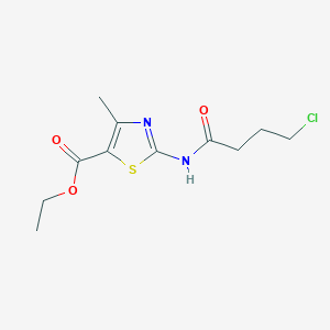 Ethyl 2-[(4-chlorobutanoyl)amino]-4-methyl-1,3-thiazole-5-carboxylate