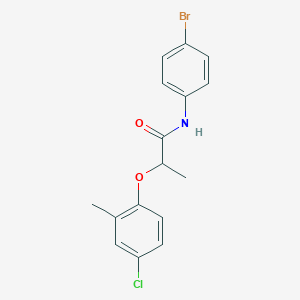 molecular formula C16H15BrClNO2 B330821 N-(4-bromophenyl)-2-(4-chloro-2-methylphenoxy)propanamide 