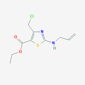 molecular formula C10H13ClN2O2S B3308217 Ethyl 2-(allylamino)-4-(chloromethyl)thiazole-5-carboxylate CAS No. 937598-43-1