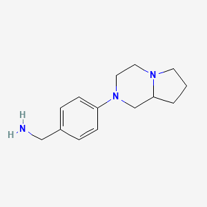 molecular formula C14H21N3 B3308226 1-(4-Hexahydropyrrolo[1,2-A]pyrazin-2(1H)-ylphenyl)methanamine CAS No. 937598-47-5