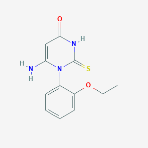 molecular formula C12H13N3O2S B3308236 6-amino-1-(2-ethoxyphenyl)-2-thioxo-2,3-dihydropyrimidin-4(1H)-one CAS No. 937600-54-9