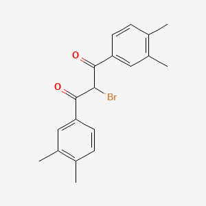 molecular formula C19H19BrO2 B3308246 2-Bromo-1,3-bis(3,4-dimethylphenyl)propane-1,3-dione CAS No. 937602-16-9