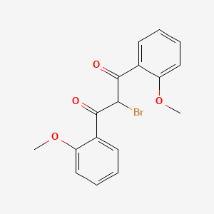 molecular formula C17H15BrO4 B3308251 2-Bromo-1,3-bis(2-methoxyphenyl)propane-1,3-dione CAS No. 937602-32-9