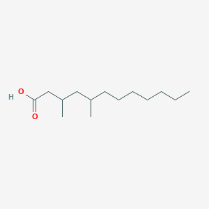 molecular formula C14H28O2 B3308261 3,5-二甲基十二酸 CAS No. 93761-42-3