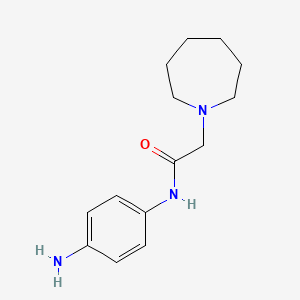 molecular formula C14H21N3O B3308288 N-(4-氨基苯基)-2-(氮杂环庚基)乙酰胺 CAS No. 937633-52-8