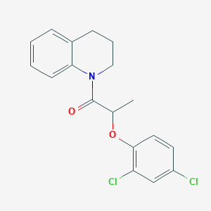 molecular formula C18H17Cl2NO2 B330829 1-[2-(2,4-Dichlorophenoxy)propanoyl]-1,2,3,4-tetrahydroquinoline 