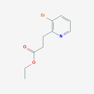 molecular formula C10H12BrNO2 B3308309 Ethyl 3-(3-bromopyridin-2-yl)propanoate CAS No. 937643-93-1