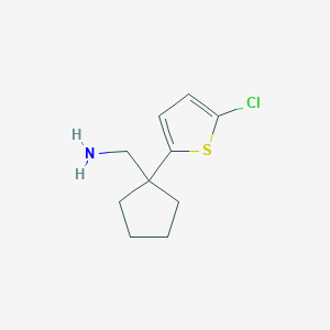 molecular formula C10H14ClNS B3308316 C-[1-(5-Chloro-thiophen-2-yl)-cyclopentyl]-methylamine CAS No. 937651-31-5