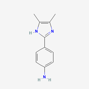 molecular formula C11H13N3 B3308329 4-(4,5-dimethyl-1H-imidazol-2-yl)aniline CAS No. 937660-36-1
