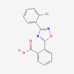 molecular formula C15H9BrN2O3 B3308339 2-[3-(2-Bromophenyl)-1,2,4-oxadiazol-5-yl]benzoic acid CAS No. 937665-29-7