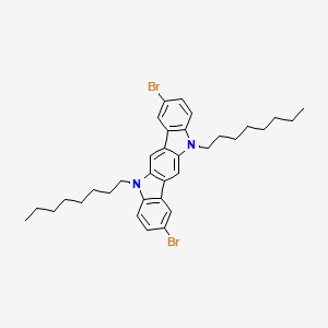 molecular formula C34H42Br2N2 B3308362 2,8-Dibromo-5,11-dioctyl-5,11-dihydroindolo[3,2-b]carbazole CAS No. 937733-74-9