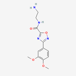 molecular formula C13H16N4O4 B3308384 N-(2-氨基乙基)-3-(3,4-二甲氧基苯基)-1,2,4-恶二唑-5-甲酰胺 CAS No. 938007-35-3
