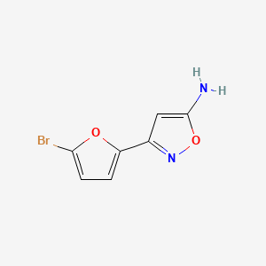 molecular formula C7H5BrN2O2 B3308398 3-(5-Bromofuran-2-yl)-1,2-oxazol-5-amine CAS No. 938122-94-2