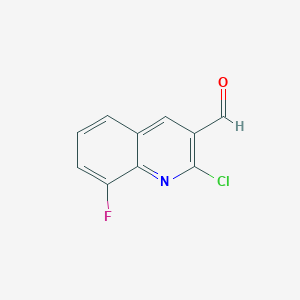molecular formula C10H5ClFNO B3308408 2-Chloro-8-fluoroquinoline-3-carbaldehyde CAS No. 938138-88-6