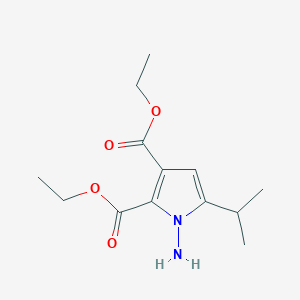 molecular formula C13H20N2O4 B3308424 diethyl 1-amino-5-isopropyl-1H-pyrrole-2,3-dicarboxylate CAS No. 938191-11-8