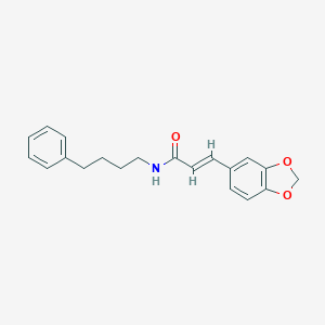 molecular formula C20H21NO3 B330844 3-(1,3-benzodioxol-5-yl)-N-(4-phenylbutyl)acrylamide 