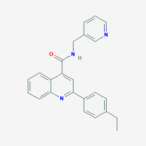 molecular formula C24H21N3O B330846 2-(4-ethylphenyl)-N-(pyridin-3-ylmethyl)quinoline-4-carboxamide 