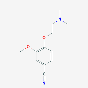molecular formula C12H16N2O2 B3308556 4-[2-(Dimethylamino)ethoxy]-3-methoxybenzonitrile CAS No. 938368-56-0
