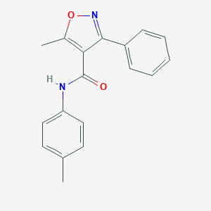 molecular formula C18H16N2O2 B330856 5-methyl-N-(4-methylphenyl)-3-phenyl-1,2-oxazole-4-carboxamide 