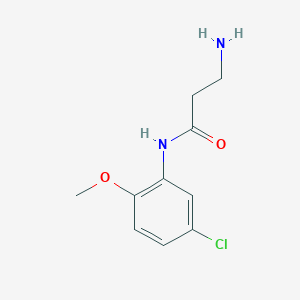 molecular formula C10H13ClN2O2 B3308598 3-氨基-N-(5-氯-2-甲氧基苯基)丙酰胺 CAS No. 938515-86-7