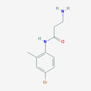 molecular formula C10H13BrN2O B3308608 3-氨基-N-(4-溴-2-甲基苯基)丙酰胺 CAS No. 938517-29-4