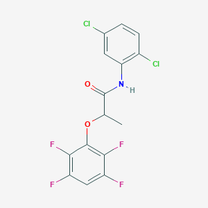molecular formula C15H9Cl2F4NO2 B330861 N-(2,5-dichlorophenyl)-2-(2,3,5,6-tetrafluorophenoxy)propanamide 