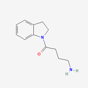 molecular formula C12H16N2O B3308629 4-Amino-1-(2,3-dihydro-1H-indol-1-yl)butan-1-one CAS No. 938519-13-2