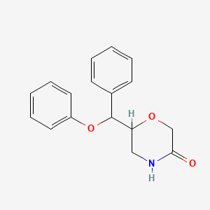 molecular formula C17H17NO3 B3308641 6-(Phenoxy(phenyl)methyl)morpholin-3-one CAS No. 93886-29-4