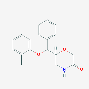 molecular formula C18H19NO3 B3308642 6-(Phenyl(o-tolyloxy)methyl)morpholin-3-one CAS No. 93886-30-7