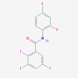 molecular formula C13H6F2I3NO B330866 N-(2,4-difluorophenyl)-2,3,5-triiodobenzamide 